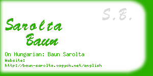 sarolta baun business card